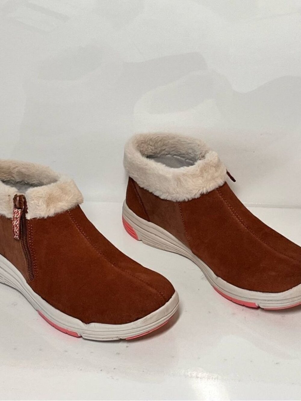 Ryka Water-Repellent Suede Faux Fur Anchorage Mid Ankle Boots